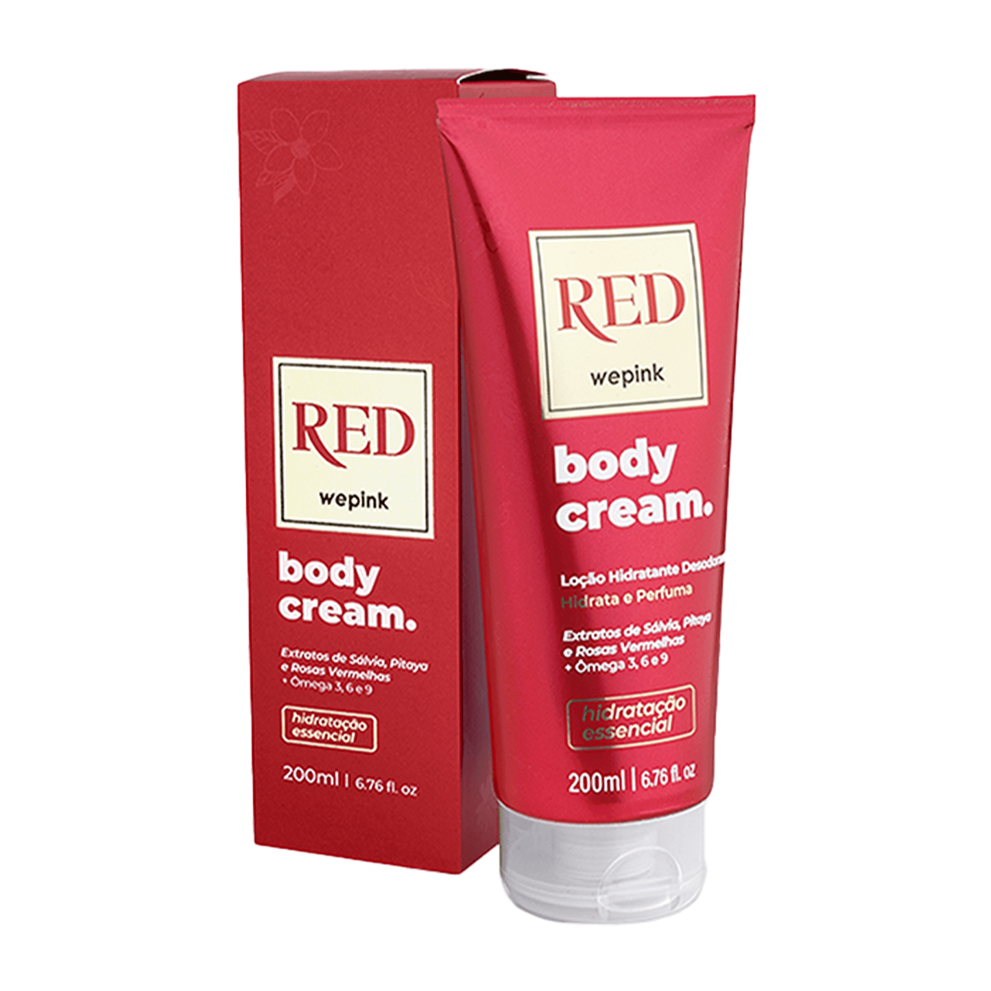 Body Cream Red Desodorante Hidratante 200ml - Wepink