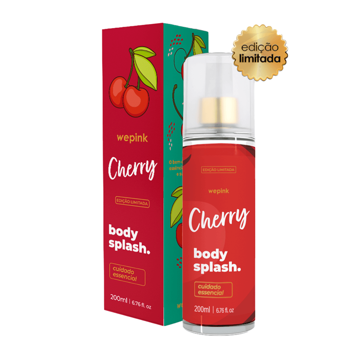 Body Splash Cherry Desodorante Colônia 200ml - Wepink