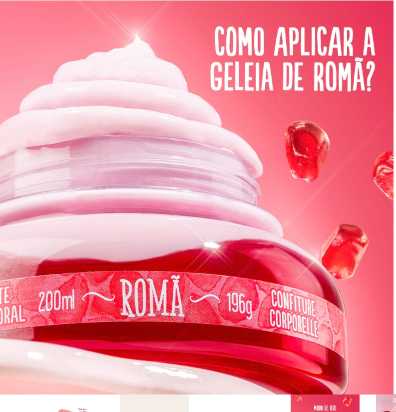 Combo Cuidados Romã: Geleia Esfoliante e Geleia Hidratante