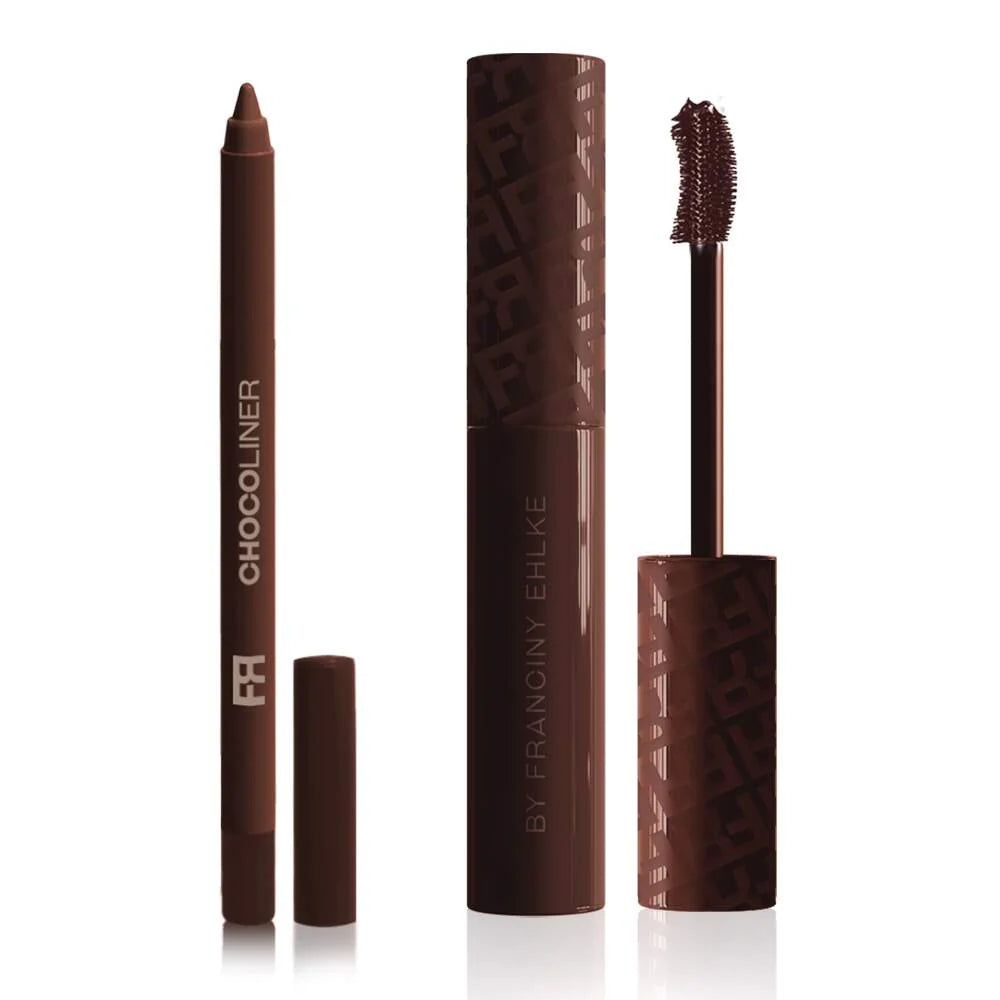 KIT FRAN CHOCOEYES MÁSCARA CILIOS MARROM E LÁPIS MULTIFUNCIONAL BY FRANCINY EHLKE