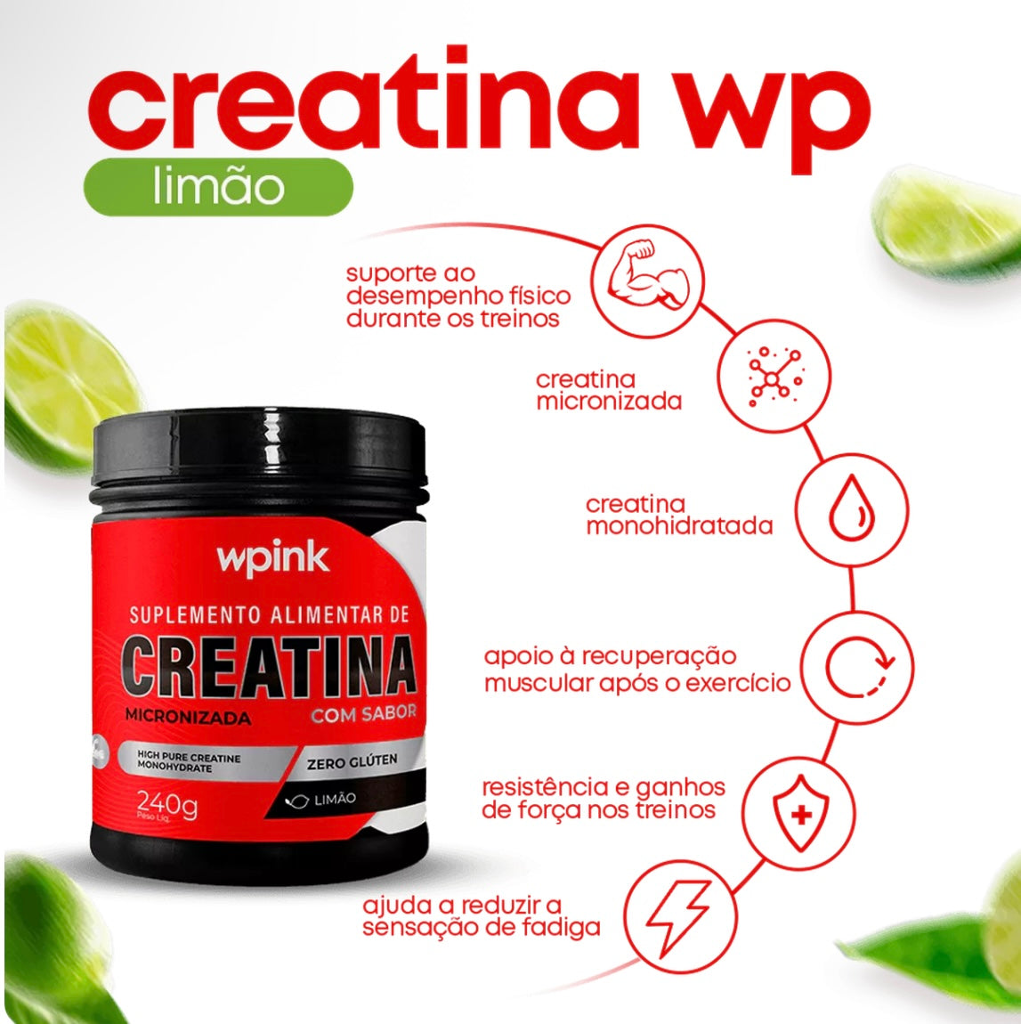 creatina de limão - 240g – wp